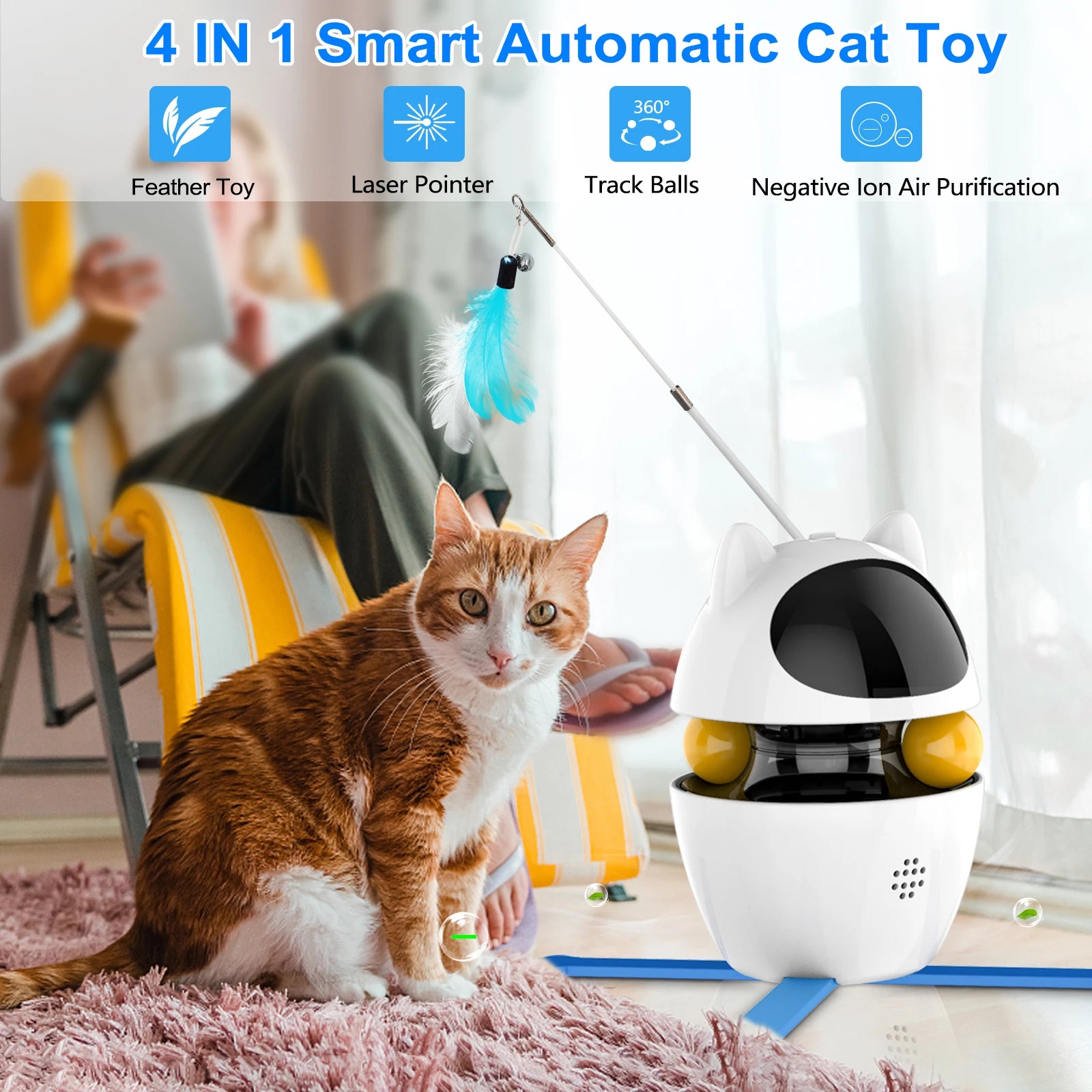 PawGlow™ 3-in-1 Interactive Cat Toy