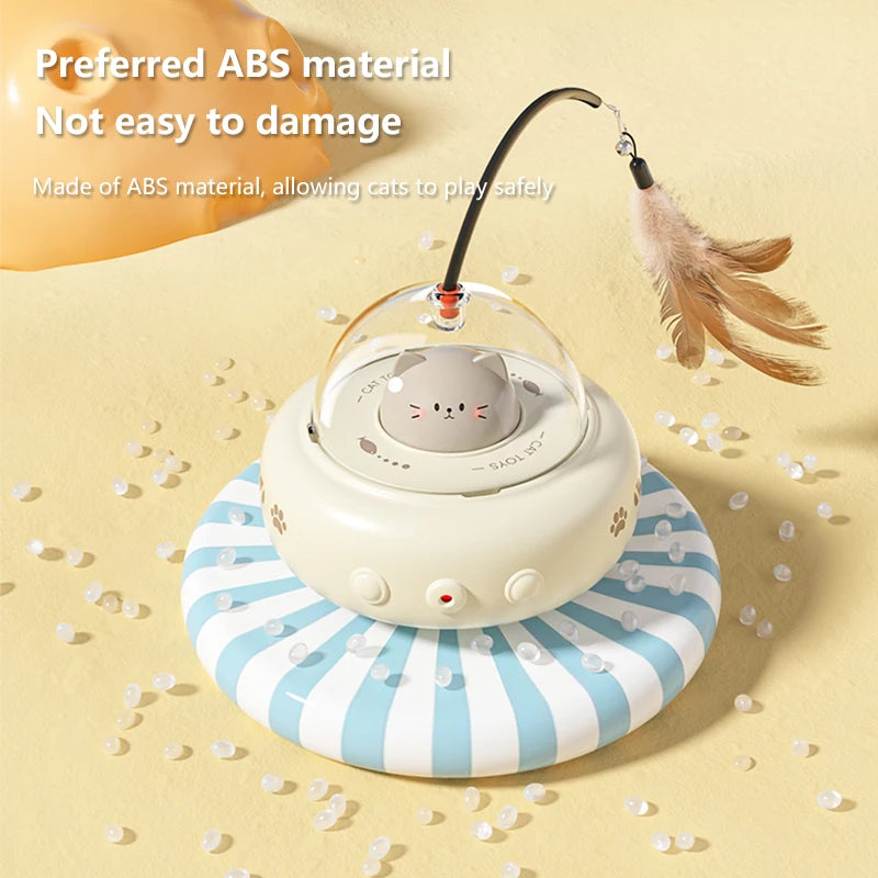 UFO Paws™ Smart Cat Toy with Bell & Feather