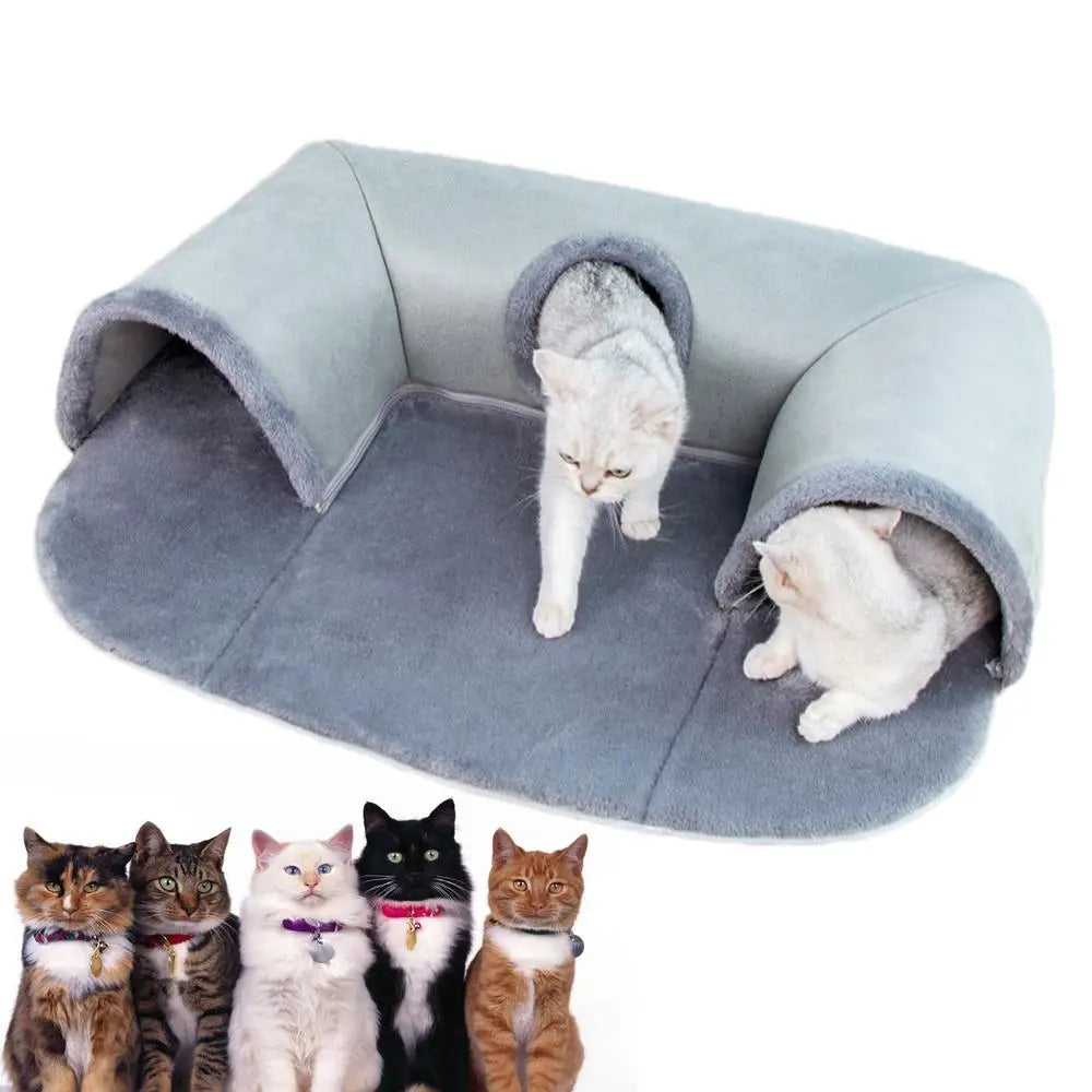 PurrPlay™ 3-in-1 Cat Tunnel & Bed