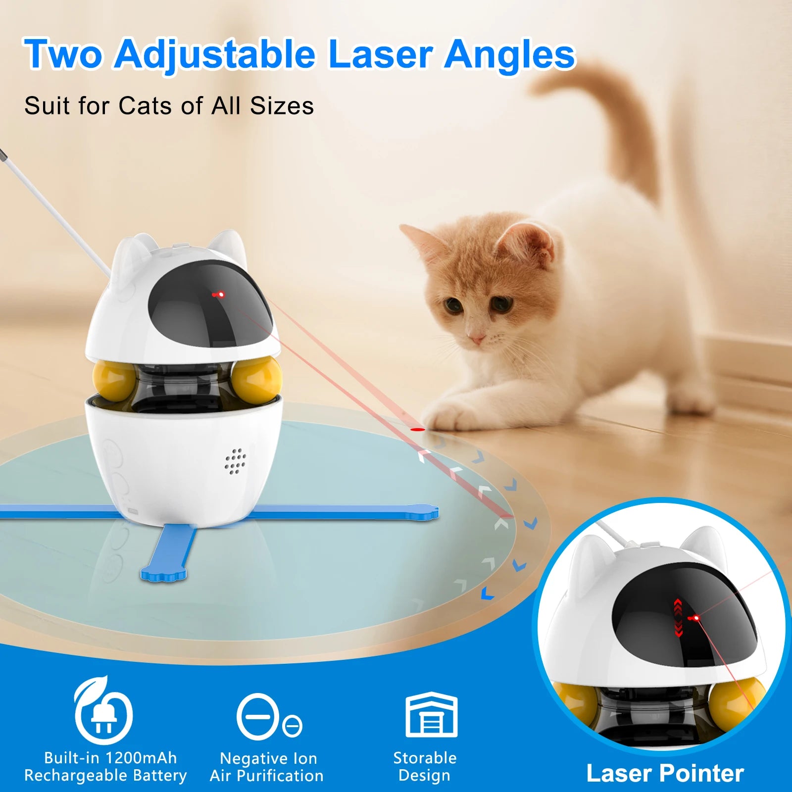 PawGlow™ 3-in-1 Interactive Cat Toy