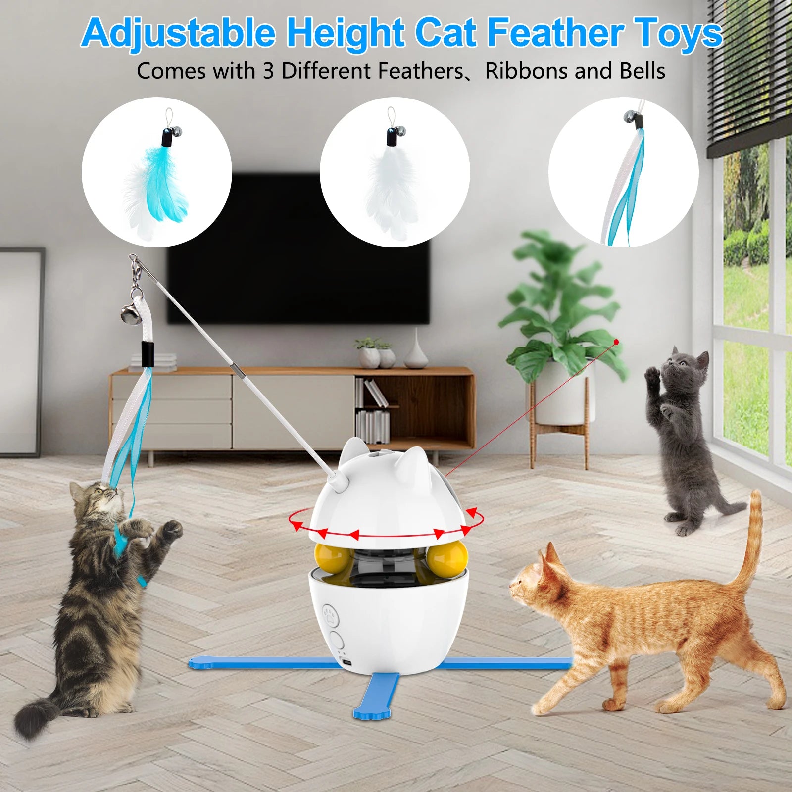 PawGlow™ 3-in-1 Interactive Cat Toy